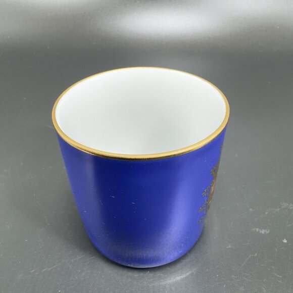 Kuba Bavaria Cobalt Blue Portrait Teacup And Saucer Set Germany Gold Edges VTG - Picture 12 of 16
